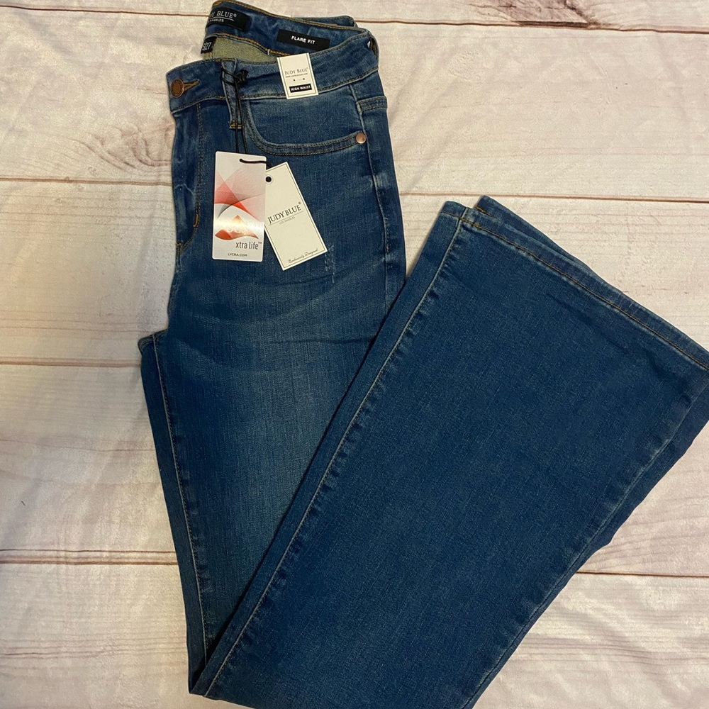 Judy Blue denim jeans womens flare legs size 5/27 new